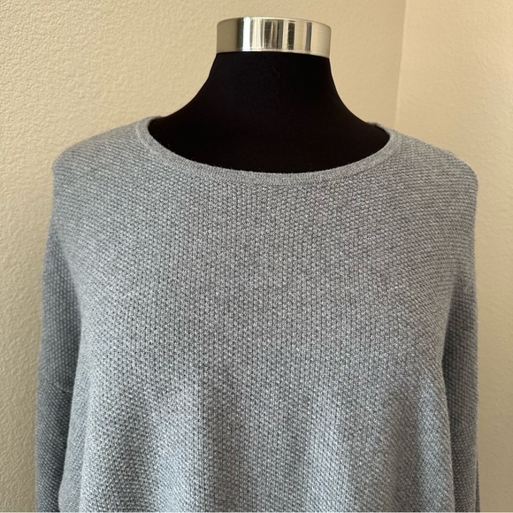 J. Jill Pure Cashmere Blend Boxy Waffle Knit Pull Over Sweater with Pockets - Picture 3 of 13